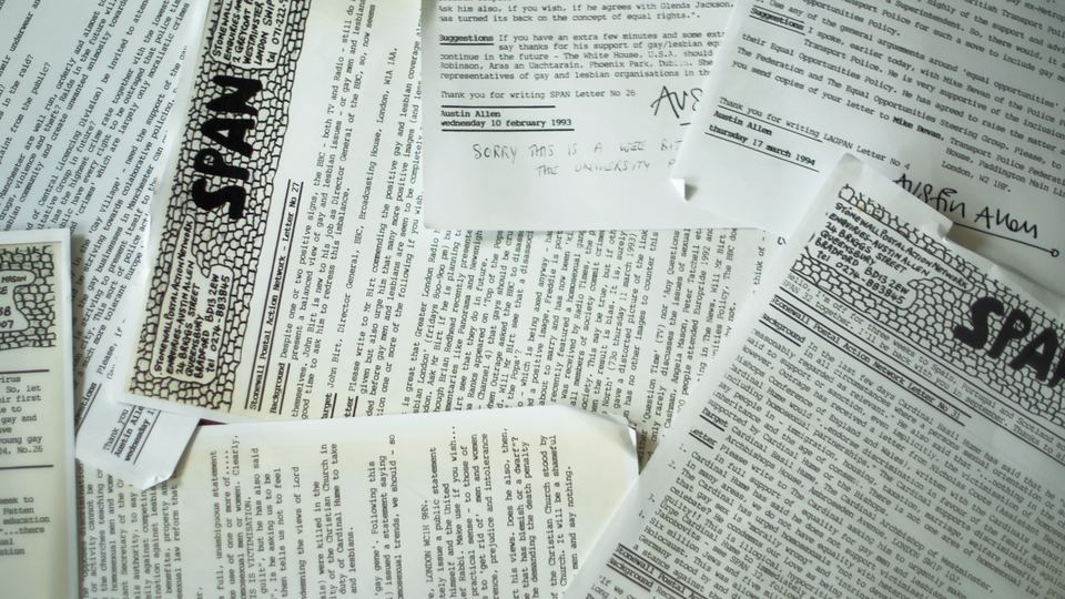 Scattered typewritten SPAN newsletters and letters